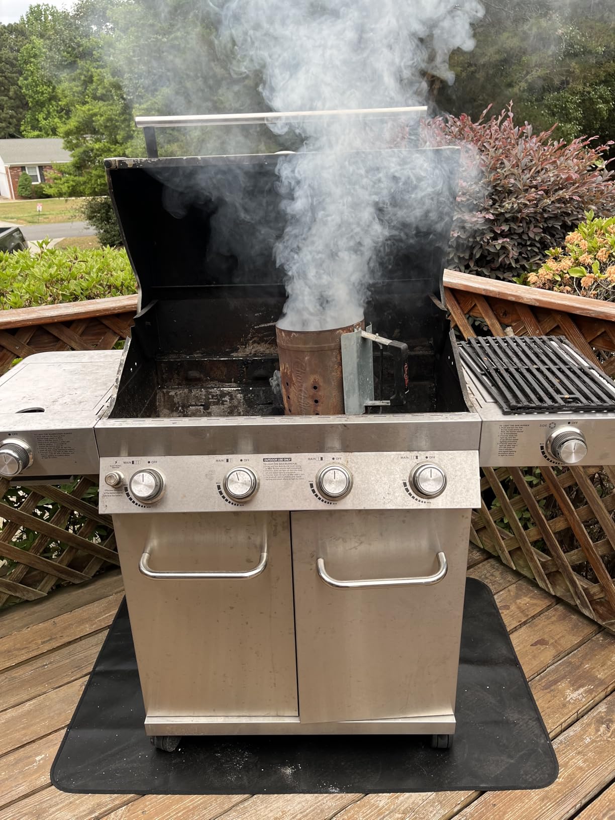 Under Grill Mats for Outdoor Grill - 65 x 39 Inch BBQ Deck Protector customer photo 1