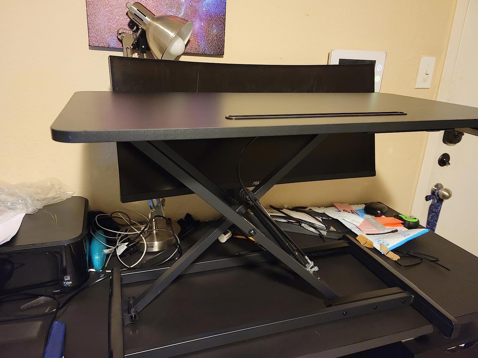 DUMOS Makeup Vanity Desk with Mirror and Lights, Charging Station customer photo 1