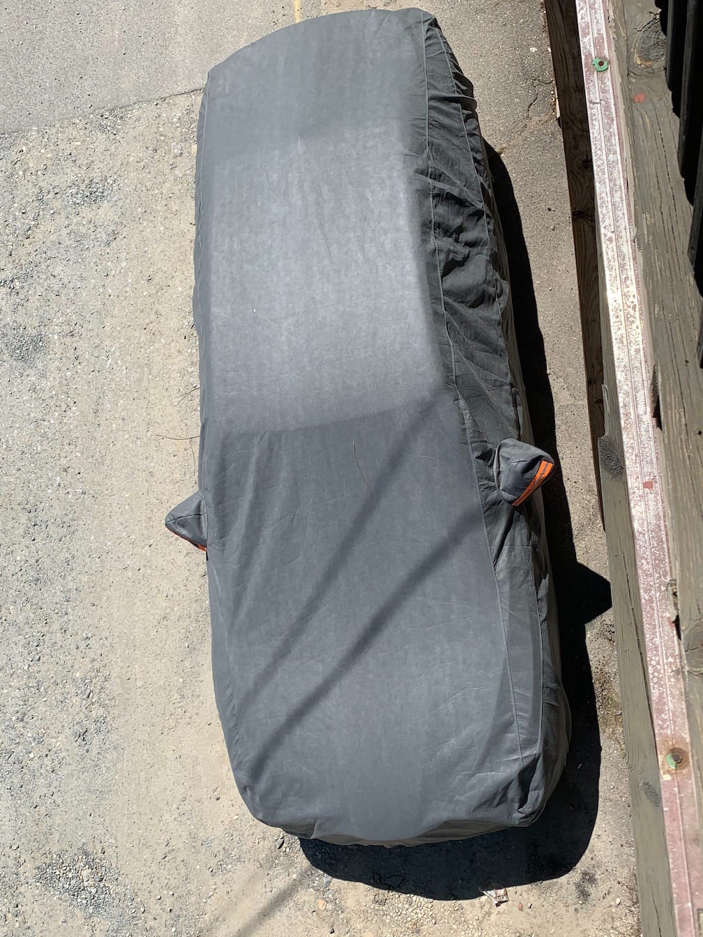 Tecoom Hard Shell Oxford Material with Door Shape Zipper Design Waterproof UV-Proof Windproof Car Cover for All Weather Indoor Outdoor, Fit 201-210 Inches Sedan customer photo 2