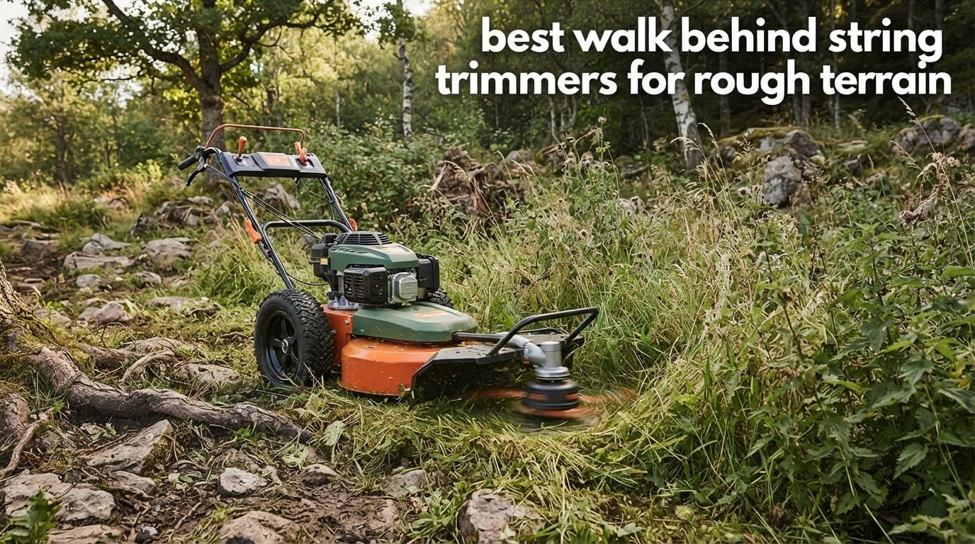 best walk behind string trimmers for rough terrain