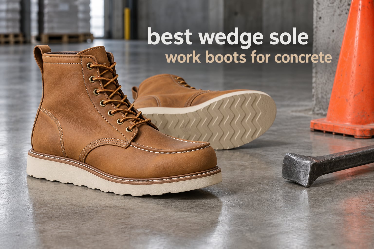 best wedge sole work boots for concrete